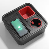 4-in-1 Couch-Organizer mit 10.000 mAh Powerbank & auslaufsicherem Getränkehalter