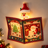 Christmas Santa Reading Newspaper Light – Cozy LED Holiday Wall Decor