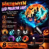 Projecteur lumineux d'Halloween USB SpookyGlow™ – Veilleuse de fête flexible à 360°