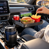 3-in-1 Multifunctional Car Cup Holder Tray – Expandable Car Organizer for Drinks, Food & Phone