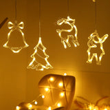 Christmas LED Window Lights – Warm White Hanging Holiday Decorations
