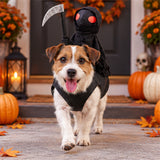 Funny Halloween Grim Reaper Rider Pet Costume for Dogs & Cats