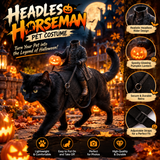 Headless Knight™ Halloween Cat Costume – Funny Headless Rider Pet Outfit