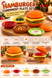 Christmas Burger Snack Plate Set – Stackable Serving & Dip Dishes