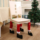 Christmas Santa Boots Chair Leg Covers – Festive Holiday Furniture Decorations