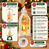 Lanterne bougie LED de Noël – Décoration de fête à lueur chaleureuse sans flamme