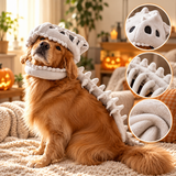 Dino Bones Pet Costume – Plush Dinosaur Skeleton Halloween Costume for Cats & Dogs