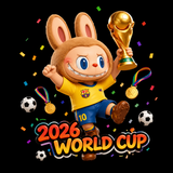 Labubu World Cup Static Cling Window Sticker (30cm x 40cm)