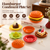 Christmas Burger Snack Plate Set – Stackable Serving & Dip Dishes