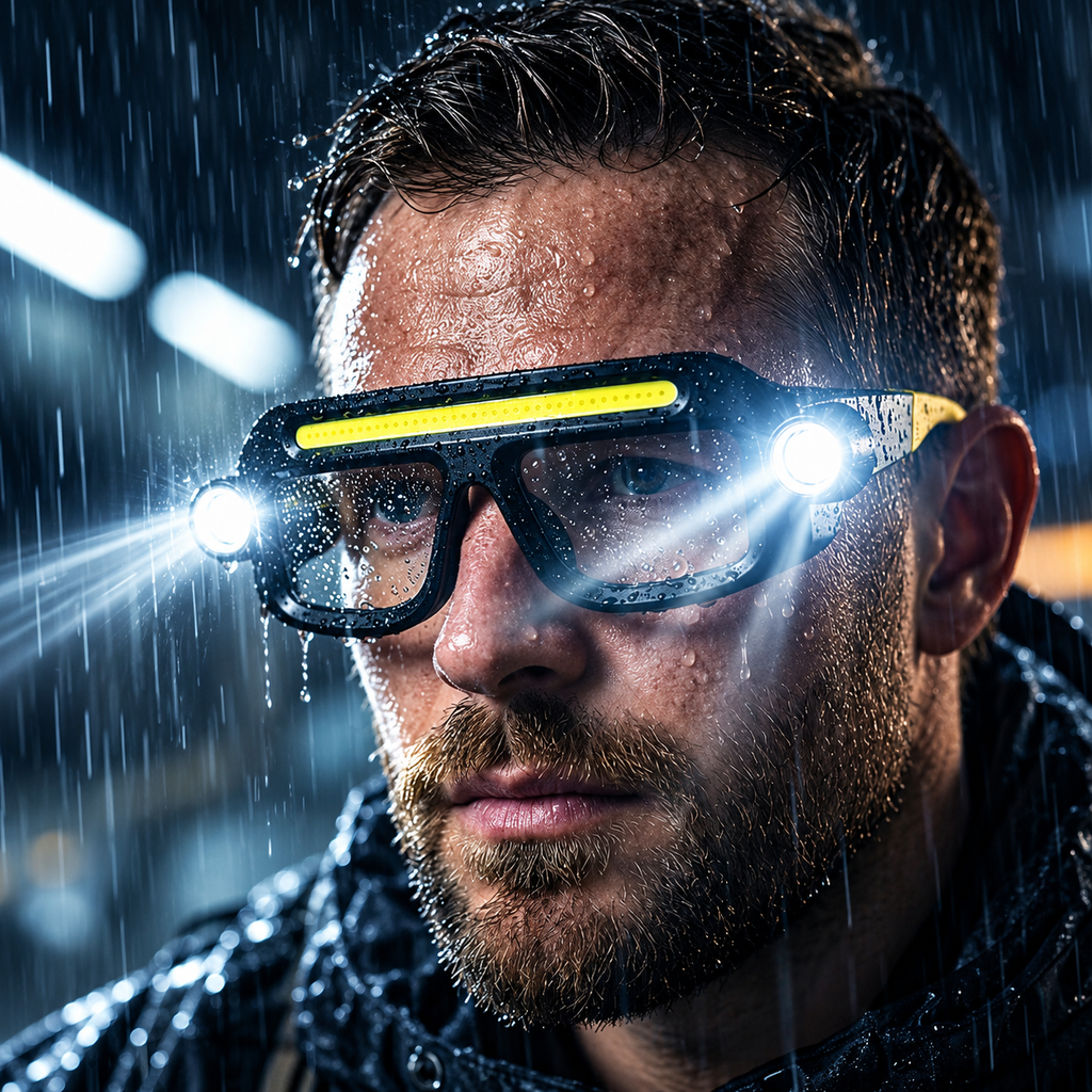 Hands-Free LED Light Glasses – Rechargeable 5-Mode Headlamp for Outdoo ...