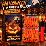 Halloween-LED-Kürbisballons – Leuchtende Jack-O’-Lantern-Partydekorationen