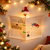 Christmas Santa Reading Newspaper Light – Cozy LED Holiday Wall Decor