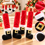 Christmas Santa Boots Chair Leg Covers – Festive Holiday Furniture Decorations
