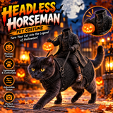 Headless Knight™ Halloween Cat Costume – Funny Headless Rider Pet Outfit