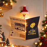Christmas Santa Reading Newspaper Light – Cozy LED Holiday Wall Decor