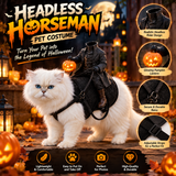 Headless Knight™ Halloween Cat Costume – Funny Headless Rider Pet Outfit