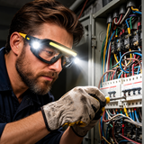 Hands-Free LED Light Glasses – Rechargeable 5-Mode Headlamp for Outdoor Adventures & DIY Work