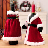 🎅 Santa Claus Wine Bottle Cover – Festive Christmas Wine Gift Bag & Holiday Table Decoration