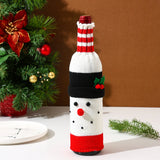 Christmas Wine Bottle Covers – Cute Santa, Snowman & Reindeer Knitted Holiday Gift Bags