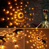 SpookyGlow™ Riesen-Spinnennetz-LED-Lichter – Halloween-Deko für drinnen und draußen