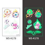 ⚽ Glow-in-the-Dark Soccer Tattoo Stickers – Game Night Edition