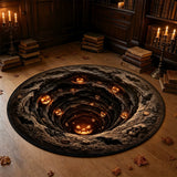 Tapis d'Halloween à illusion 3D – Paillasson portail effrayant pour décoration de maison hantée