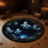 Tapis d'Halloween à illusion 3D – Paillasson portail effrayant pour décoration de maison hantée