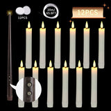 Magic Wand Floating Candles – 12PCS Halloween LED Candle Set