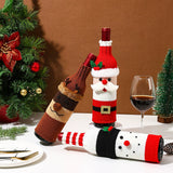 Christmas Wine Bottle Covers – Cute Santa, Snowman & Reindeer Knitted Holiday Gift Bags