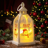 Lanterne bougie LED de Noël – Décoration de fête à lueur chaleureuse sans flamme
