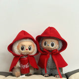 Christmas Red Riding Hood Outfit Set for Labubu – Cute Holiday Doll Costume & Accessories