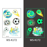⚽ Glow-in-the-Dark Soccer Tattoo Stickers – Game Night Edition