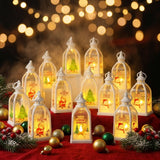 Lanterne bougie LED de Noël – Décoration de fête à lueur chaleureuse sans flamme