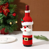 Christmas Wine Bottle Covers – Cute Santa, Snowman & Reindeer Knitted Holiday Gift Bags
