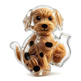 ForeverPaws™ Pet Fur Keepsake – Personalized Pet Memorial Keychain & Fridge Magnet