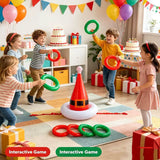 Christmas Inflatable Ring Toss Game – Fun Holiday Party Game for Kids & Family
