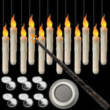 Magic Wand Floating Candles – 12PCS Halloween LED Candle Set