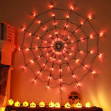 SpookyGlow™ Riesen-Spinnennetz-LED-Lichter – Halloween-Deko für drinnen und draußen