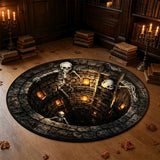 Tapis d'Halloween à illusion 3D – Paillasson portail effrayant pour décoration de maison hantée