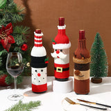 Christmas Wine Bottle Covers – Cute Santa, Snowman & Reindeer Knitted Holiday Gift Bags