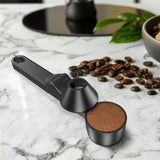 3-in-1 No-Spill Coffee Scoop – Measuring Spoon with Built-in Leveler & Funnel