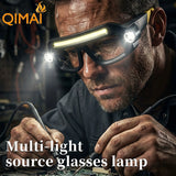 Hands-Free LED Light Glasses – Rechargeable 5-Mode Headlamp for Outdoor Adventures & DIY Work