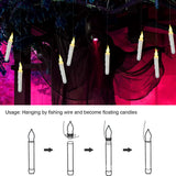 Magic Wand Floating Candles – 12PCS Halloween LED Candle Set