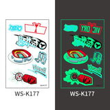 ⚽ Glow-in-the-Dark Soccer Tattoo Stickers – Game Night Edition