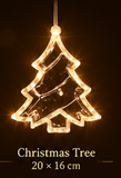 Christmas LED Window Lights – Warm White Hanging Holiday Decorations