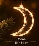 Christmas LED Window Lights – Warm White Hanging Holiday Decorations