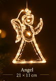 Christmas LED Window Lights – Warm White Hanging Holiday Decorations