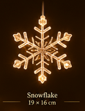 Christmas LED Window Lights – Warm White Hanging Holiday Decorations