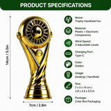 Trophy Handheld Fan – USB Rechargeable Mini Fan for Sports, Game Day & Party Fun