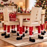 Christmas Santa Boots Chair Leg Covers – Festive Holiday Furniture Decorations